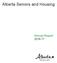 Alberta Seniors and Housing. Annual Report