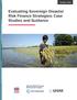 Evaluating Sovereign Disaster Risk Finance Strategies: Case Studies and Guidance