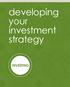developing your investment strategy