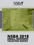 NSBA 2017 SMALL BUSINESS TAXATION SURVEY NSBA 2018 SMALL BUSINESS TAXATION SURVEY