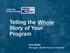 Telling the. Whole Story of Your Program. Inna Rubin Manager, Health Access Initiatives
