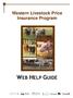 Western Livestock Price Insurance Program WEB HELP GUIDE
