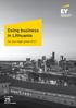 Doing business in Lithuania. Tax and legal guide EY celebrates. 25 years in the Baltics