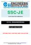 SSC-JE STAFF SELECTION COMMISSION CIVIL ENGINEERING STUDY MATERIAL ESTIMATING, COSTING AND VALUATION