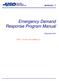 Emergency Demand Response Program Manual