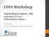 COIA Workshop. Virginia Mayors Institute - VML. September 30, 2017 Williamsburg, Virginia. Presented by Andrew R. McRoberts, Sands Anderson PC