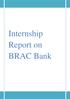 Internship Report on BRAC Bank