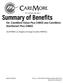 Summary of Benefits. for: CareMore Value Plus (HMO) and CareMore StartSmart Plus (HMO) CALIFORNIA: Los Angeles & Orange Counties (PARTIAL)