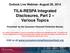 TILA-RESPA Integrated Disclosures, Part 2 Various Topics