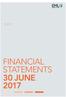 ANNUAL REPORT 2017 FINANCIAL STATEMENTS 30 JUNE 2017