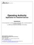Operating Authority Application for Industrial Service