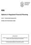 Diploma in Regulated Financial Planning SPECIAL NOTICES