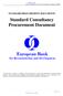 Standard Consultancy Procurement Document