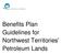 Benefits Plan Guidelines for Northwest Territories Petroleum Lands