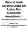 State of North Carolina CDBG-DR Action Plan Substantial Amendment 1