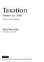 Taxation. Finance Act Twenty-second edition. Alan Melville. FCA, BSc, Cert. Ed. PEARSON