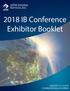 2018 IB Conference Exhibitor Booklet