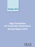 October 2016 High Committee for Corporate Governance Annual Report 2016