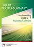 HKICPA POCKET SUMMARY. Implementing HKFRS 17 Insurance Contracts