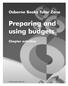 Preparing and using budgets