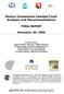 Mexico Investment Catalyst Fund: Analysis and Recommendations FINAL REPORT November 30, 2006