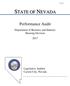 LA18-11 STATE OF NEVADA. Performance Audit. Department of Business and Industry Housing Division Legislative Auditor Carson City, Nevada