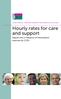 Hourly rates for care and support