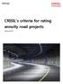 CRISIL s criteria for rating annuity road projects. January 2017