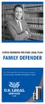 CCPOA MEMBERS PRE-PAID LEGAL PLAN FAMILY DEFENDER. The CCPOA Legal Plan that works the way you expect BY ACTUALLY PAYING ATTORNEYS FEES!
