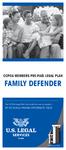 CCPOA MEMBERS PRE-PAID LEGAL PLAN FAMILY DEFENDER. The CCPOA Legal Plan that works the way you expect BY ACTUALLY PAYING ATTORNEYS FEES!