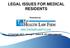 LEGAL ISSUES FOR MEDICAL RESIDENTS