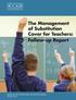 The Management of Substitution Cover for Teachers: Follow-up Report