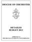 DIOCESE OF CHICHESTER DETAILED BUDGET 2012
