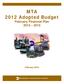 MTA 2012 Adopted Budget February Financial Plan