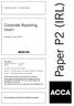 Paper P2 (IRL) Corporate Reporting (Irish) Tuesday 9 June Professional Level Essentials Module