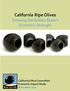 CALIFORNIA OLIVE COMMITTEE ECONOMIC IMPACT STUDY SUMMARY REPORT OF FINDINGS