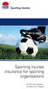 Sporting injuries insurance for sporting organisations. Protect your players accidents can happen