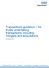 Transactions guidance for trusts undertaking transactions, including mergers and acquisitions