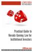 Practical Guide to Nevada Gaming Law for Institutional Investors