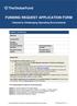 FUNDING REQUEST APPLICATION FORM