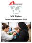 MSF Belgium Financial statements 2015
