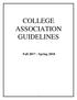 COLLEGE ASSOCIATION GUIDELINES