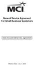 General Service Agreement For Small Business Customers