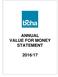 ANNUAL VALUE FOR MONEY STATEMENT 2016/17
