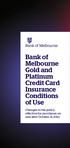 Bank of Melbourne Gold and Platinum Credit Card Insurance Conditions of Use