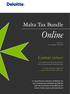 Online. Malta Tax Bundle. Content extract