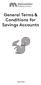 General Terms & Conditions for Savings Accounts