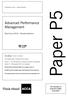 Paper P5. Advanced Performance Management. March/June 2018 Sample Questions. Professional Level Options Module