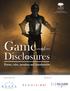 Game of. Disclosures