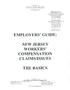 INDEX TO EMPLOYERS GUIDE: NEW JERSEY WORKERS COMPENSATION CLAIMS/ISSUES. BACKGROUND/INTRODUCTION Page 1